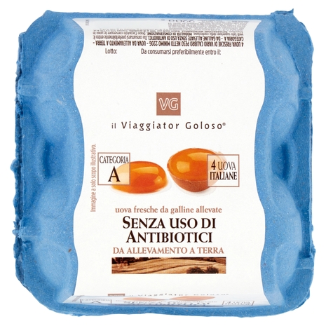 Uova Fresche Senza Antibiotici, 4 Pezzi